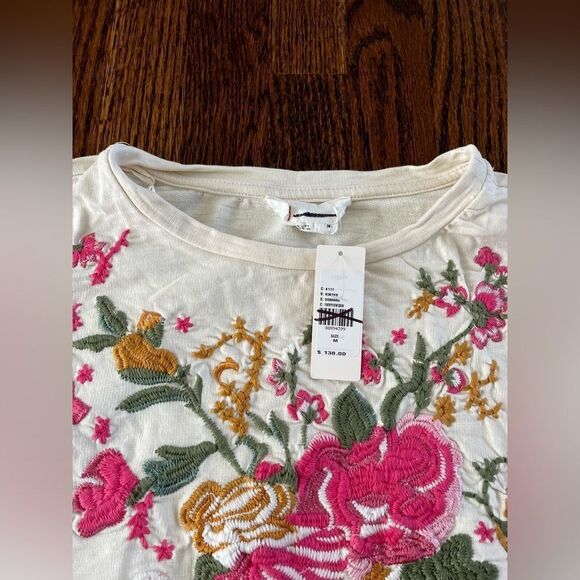 By Anthropologie By Anthropologie Floral Embellished Sweatshirt Medium - Picture 7 of 7